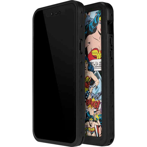 DC Comics Wonder Woman Comic Blast iPhone 15 Waterproof Case